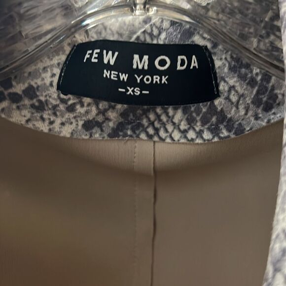 Few Moda brand charcoal, snake print vegan suede jacket - Picture 10 of 10